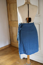 Charger l&#39;image dans la galerie, Linen Wrap Skirt - Cornflower
